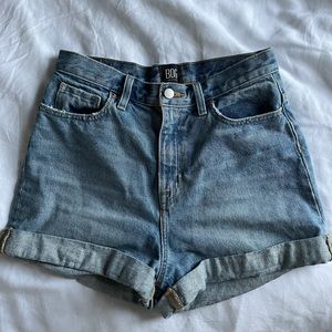 BDG High Rise Blue Denim Shorts